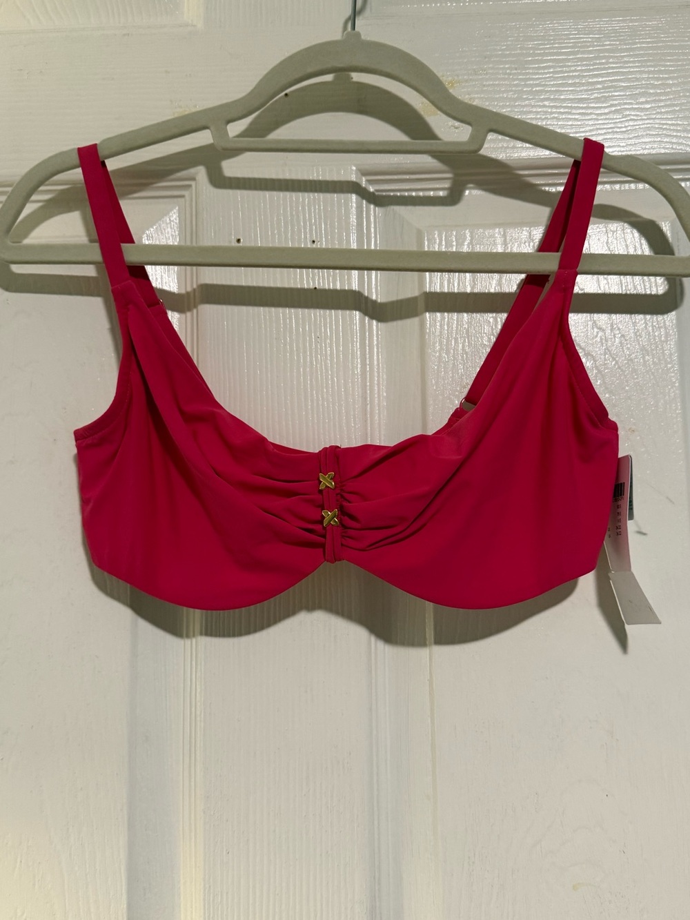 NWT Chantelle hot pink bikini Top SIZE 34DD #summerishere